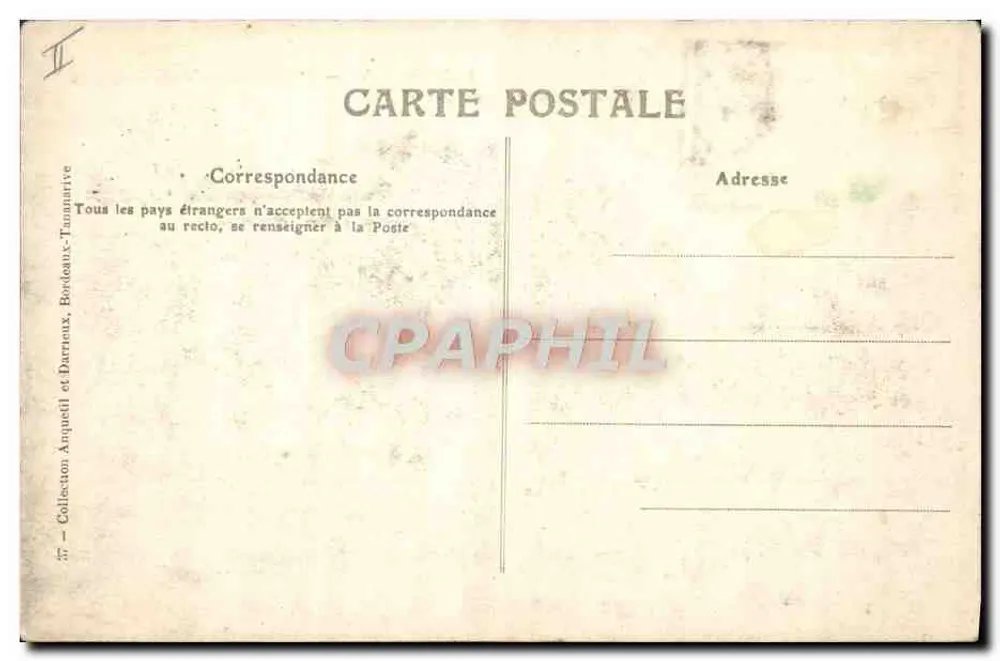 TANANARIVE — Das Observatorium von Ambohidempona — Verleger: Sammlung Anguetti und Darreux, Bordeaux - Rückseite