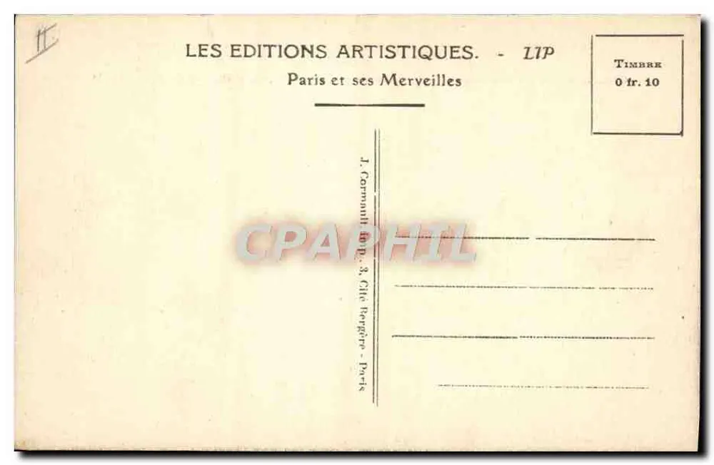 PARIS — Das Observatorium des Parc Montsouris, Mauresque-Stilbau — LES ÉDITIONS ARTISTIQUES, n° 106 - Rückseite