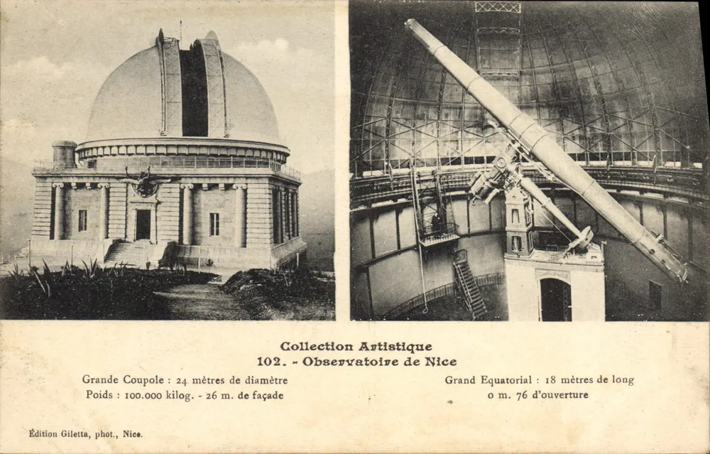 Observatorium von Nice — Künstlerische Sammlung 102 — Gilletta-Ausgabe, Foto., Nice - Vorderseite