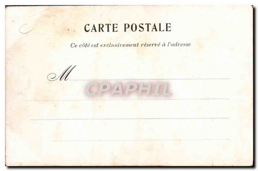 Herr Clemenceau — politische Karikatur — Malerei von Sirat, Paris - Rückseite