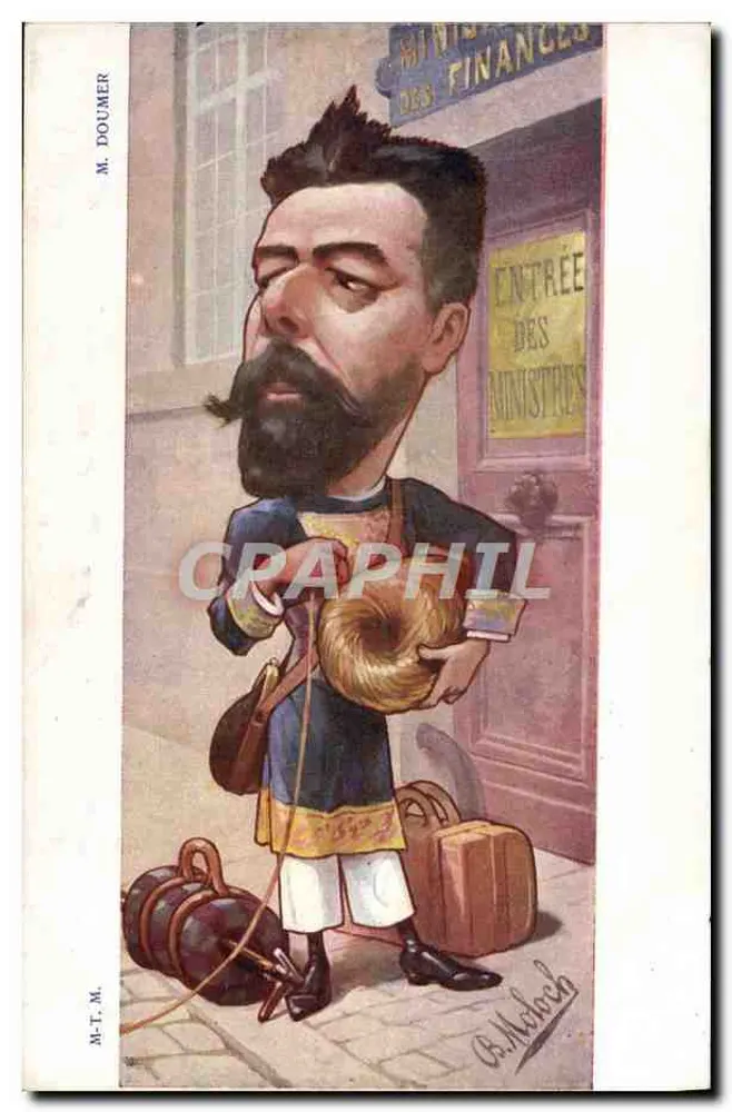 Herr Doumer — Karikatur vor dem Eingang der Ministerien — M.-T.-M. (Verlag) - Vorderseite