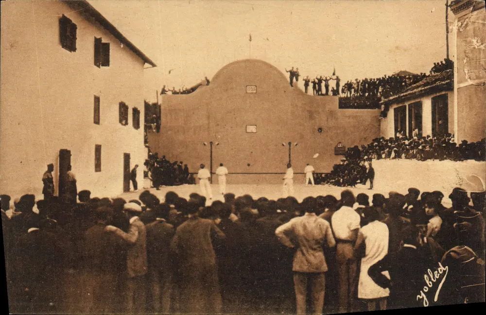 Partida de Pelota — No País Basco — Phototype Marcel Delbey, Bordeaux - Frente