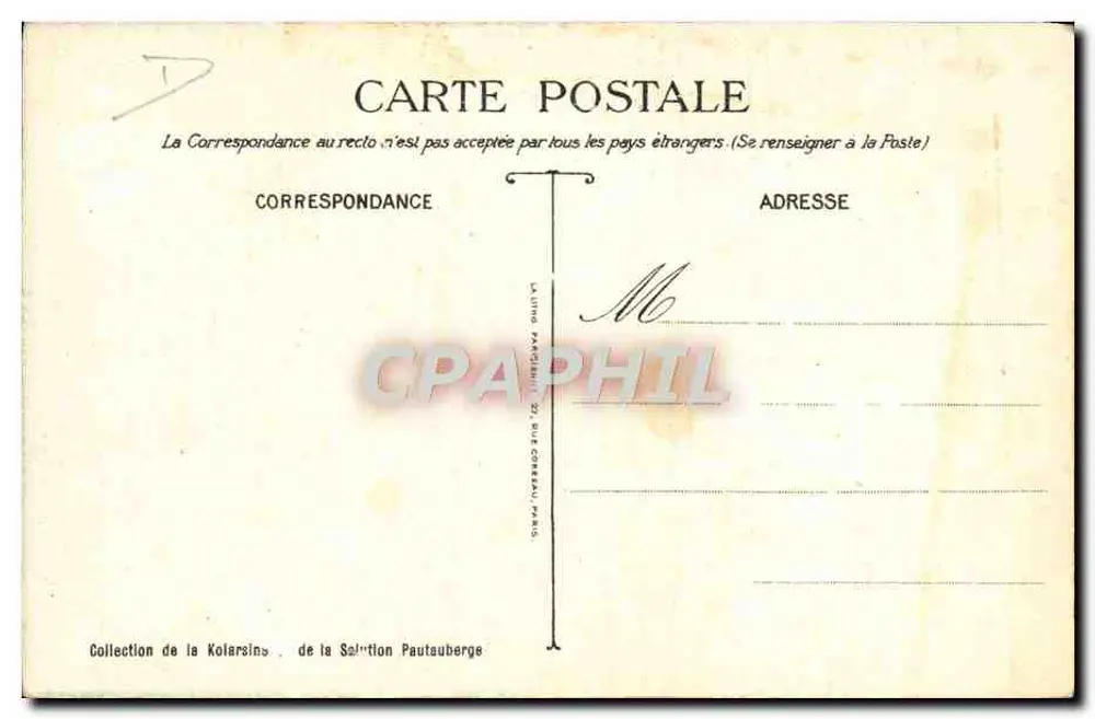 Olympische Spiele — Paris 1924 — Rugby — Typho P. Romy - Rückseite