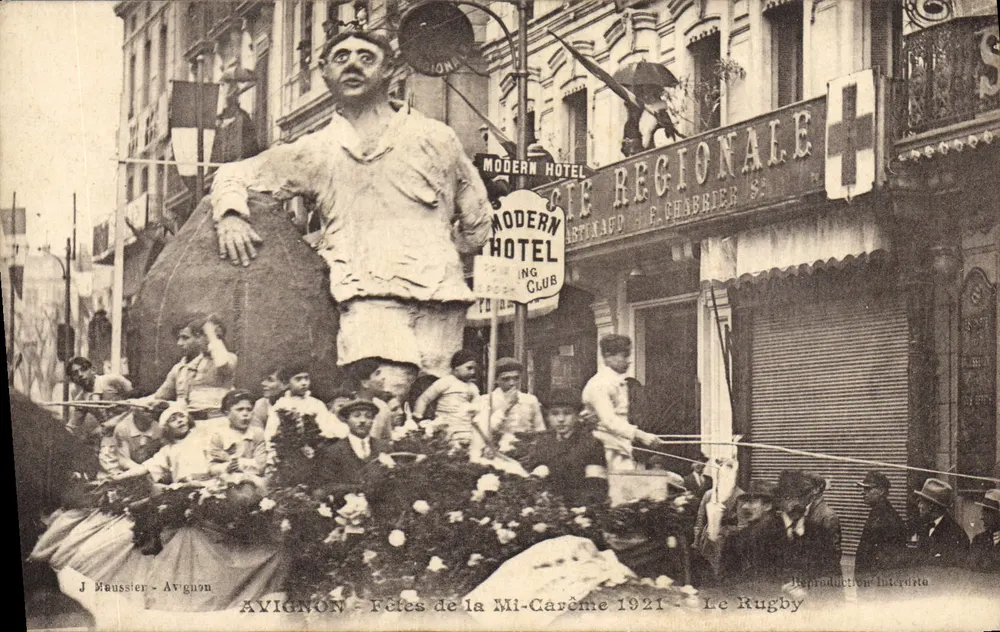 Avignon — Fête de la Mi-Carême 1921 — Rugby - Vorderseite