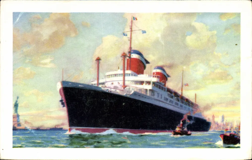 S.S. AMERICA — navio de passageiros americano — editor Stellography Co. New York - Frente