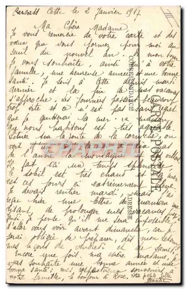 L'Australien — Cie des M. M. — LL. — Nos Courriers Maritimes - Rückseite