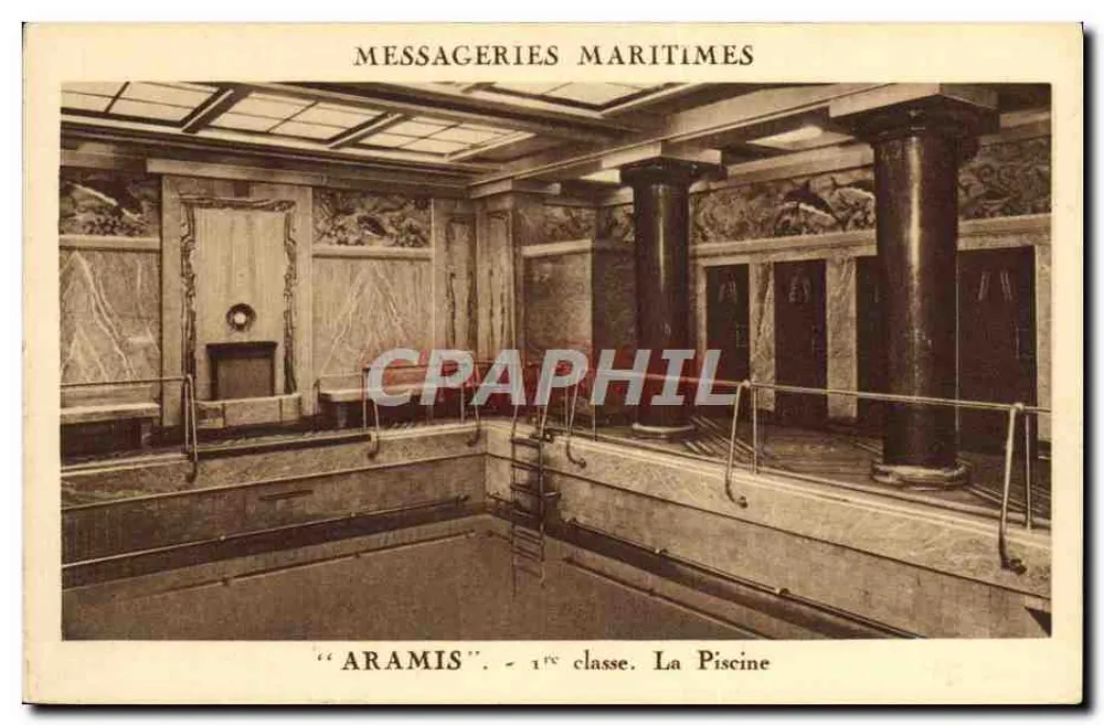 Aramis - 1. Klasse. Die Schwimmbad — Messageries Maritimes - Vorderseite