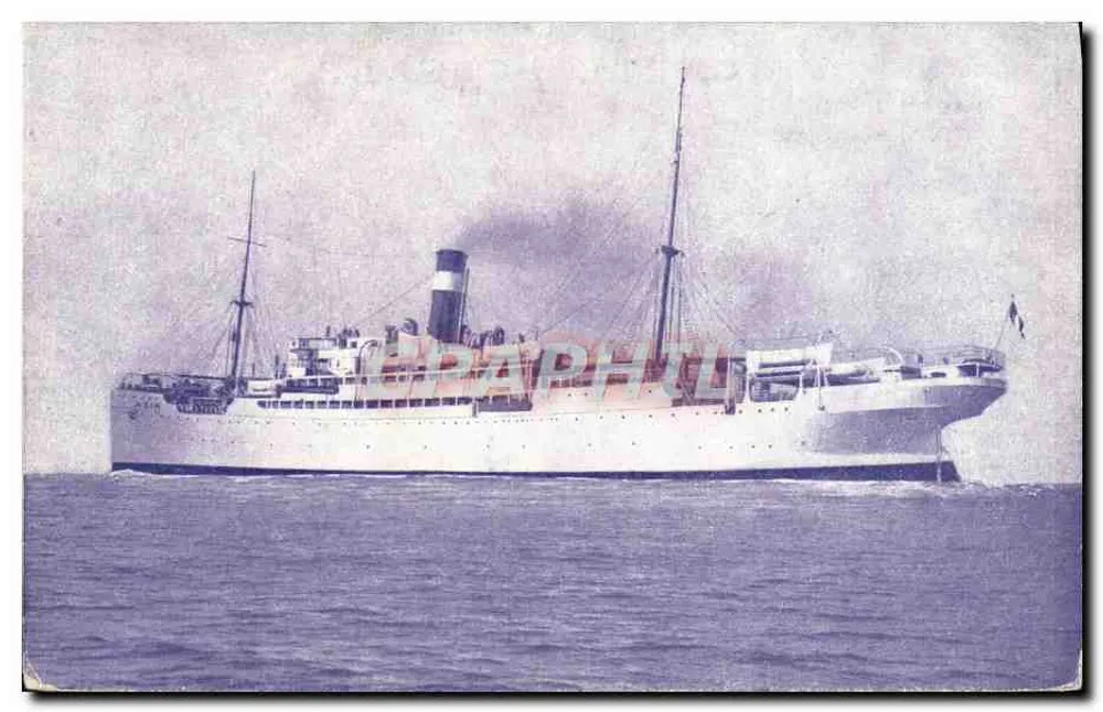 S.S. Asia — Schiff der Fabre Line — Verlag IMP MAURIN ET PAGÈS - Vorderseite
