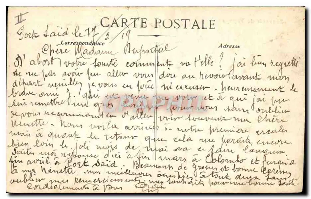 Croiseur "Amiral Latouche-Tréville" — en pleine tempête dans les mers de Chine — éditeur Grondin & Cie, n° 11 - Rückseite