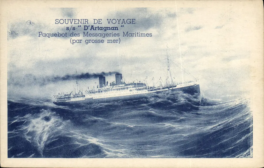 Dampfschiff D'Artagnan — Erinnerung an eine Reise — Messageries Maritimes - Vorderseite