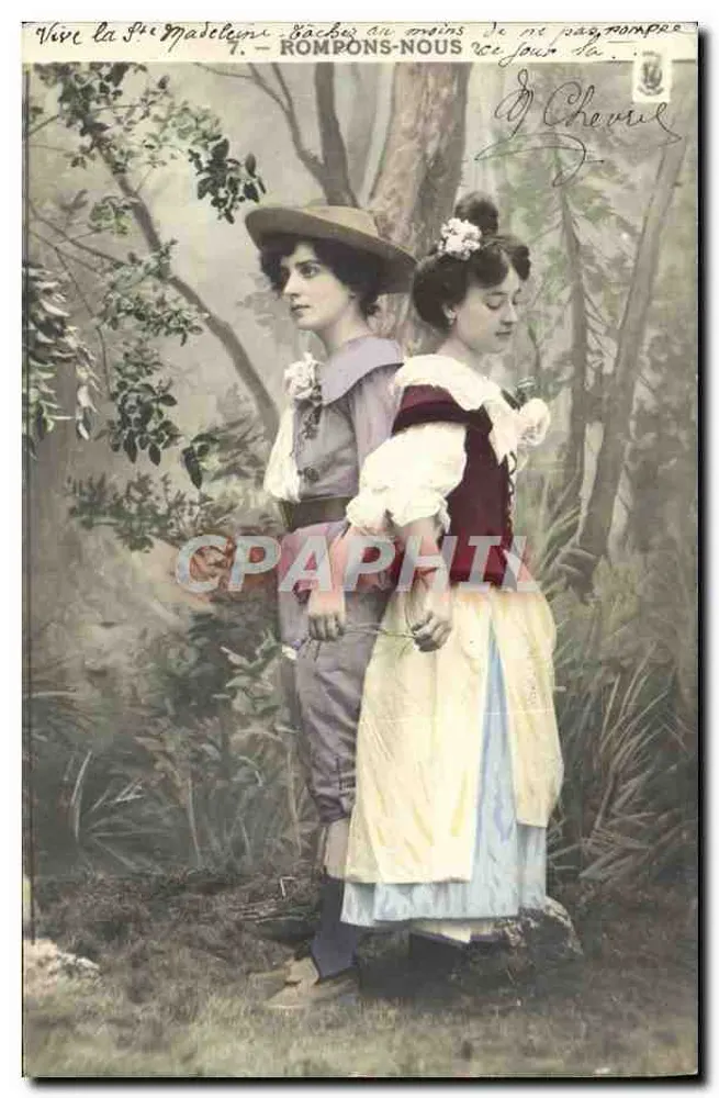 Zwei Frauen in historischem Kleid — politisches Motiv — D. Chevrel, n°7 - Vorderseite