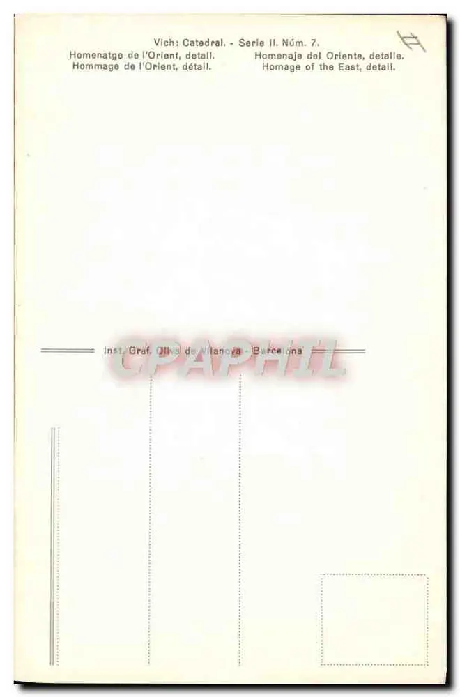 ओरिएंट के सम्मान — विस्तार — इंस्ट. ग्राफ. ओलिवा डे विलानोवा, श्रृंखला II, संख्या 7 - पीछे