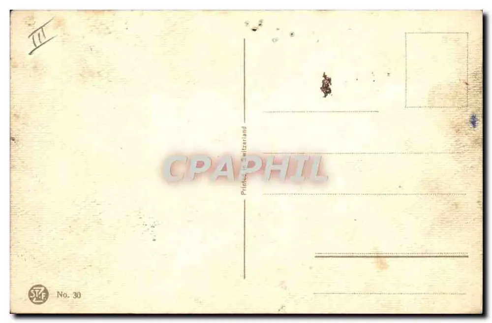 Ruínas costeiras — visão marítima — E. Robert, impressor suíço No. 30 - Verso