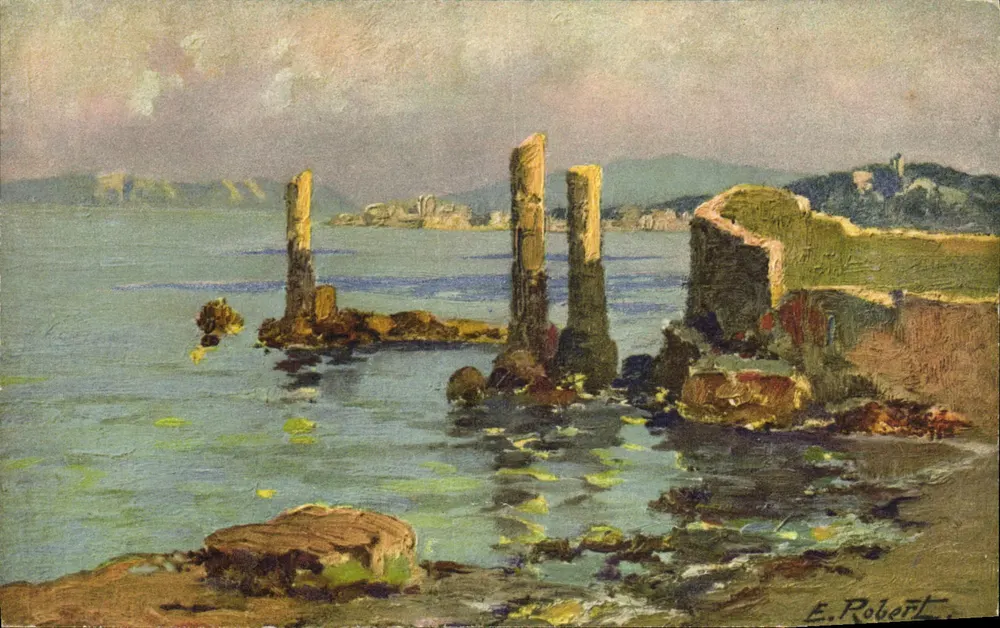 앤티크 엽서 환상 그림 작가 로베르트 - 앞면