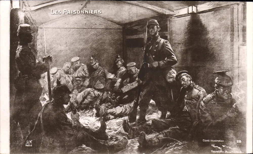 Os Prisioneiros — Série 'Galeria Patriótica' N° 28 — Cliché Illustration, Paris, 1914 - Frente