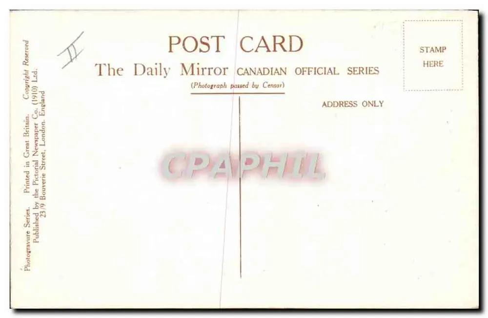 Deutsche Gefangene in Kanada — Folgen des Panzers — Verlag Canadian Official - Rückseite
