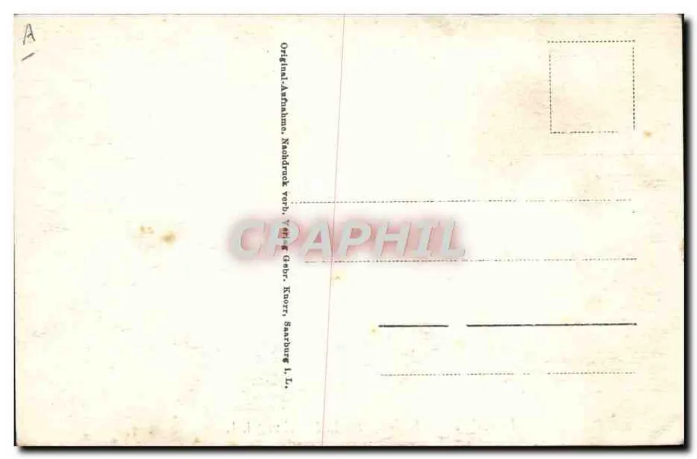 Französische Gefangene in Saarburg i. L. — Prisonniers français à Saarburg i. L. — Original-Archivfoto, Nolddruck Verlag, Saarburg i. L. - Rückseite