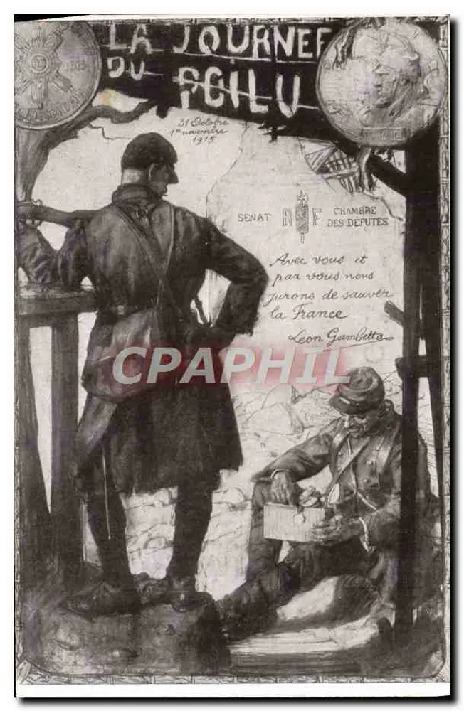 Journées du Poilu — 31. Oktober - 1. November 1915 — L'Épingle, Imp. Édite, Paris - Vorderseite