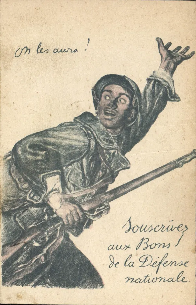 Soldat in Aktion — Patriotischer Slogan — Devambez, Imp. Paris, N° 90 - Vorderseite