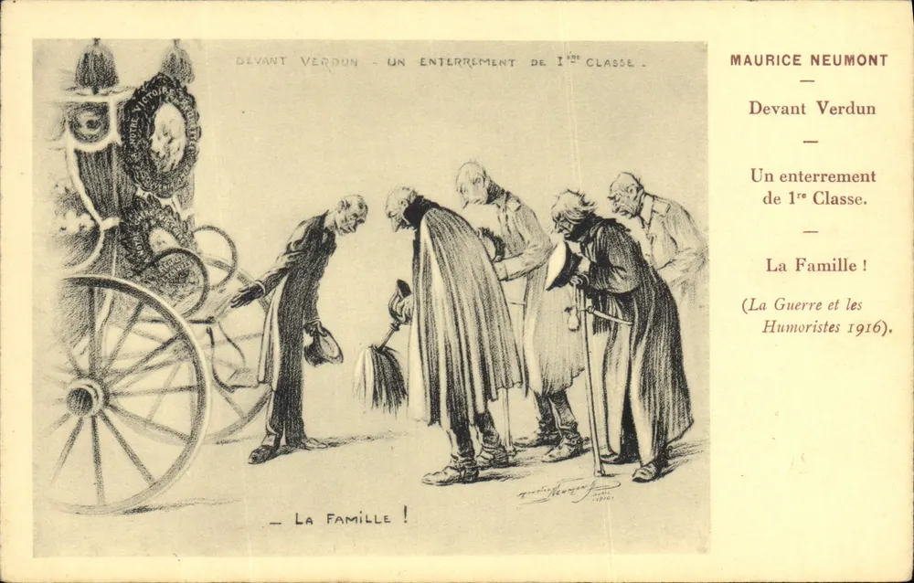 Diante de Verdun — Um enterro de 1ª classe — Maurice Neumont, A Guerra e os Humoristas 1916 - Frente