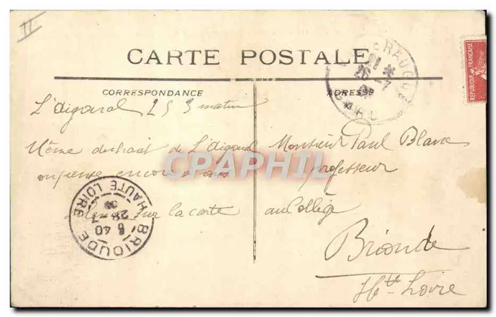 Observatorium de l'Aigoual — La Plateforme und die Geräte, Höhe 1567 Meter — T. E. 75 - Rückseite