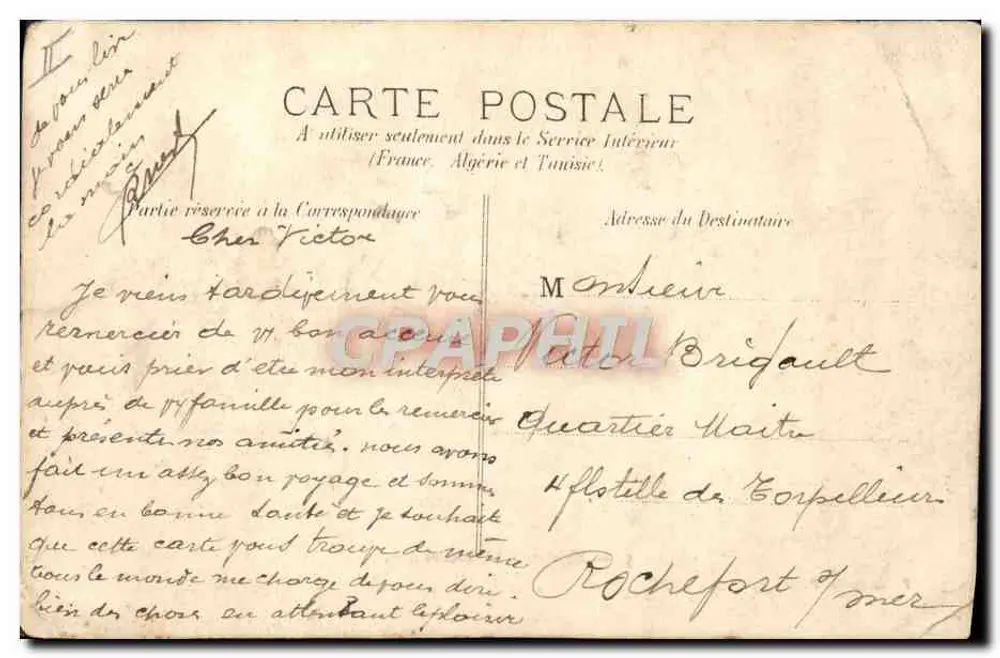 Meudon — O Observatório — P. Marmuve, Paris, n°5 - Verso