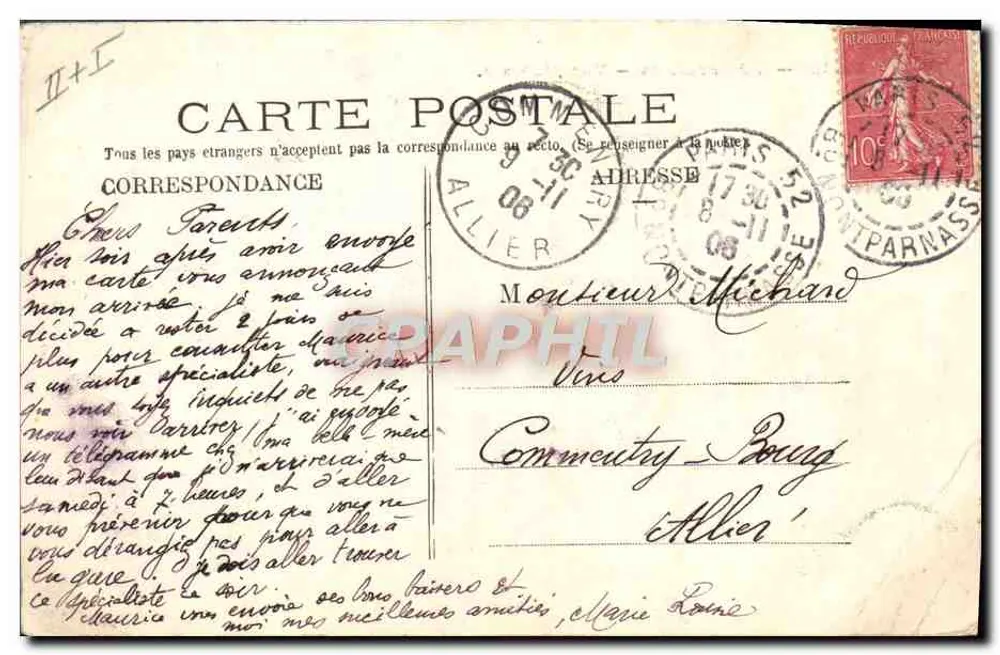 Paris — Das Observatorium — Allgemeiner Blick — P. Marmuse, Nr. 365 - Rückseite