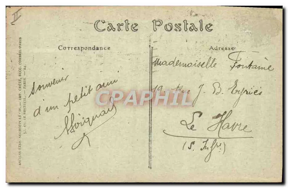 Paris — Parc Montsouris, das Observatorium — JND, Nr. 215 - Rückseite