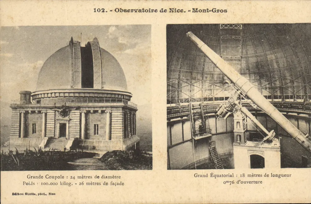Observatorium von Nice - Mont-Gros — Verlag Giletta, Foto. Nice, Nr. 102 - Vorderseite