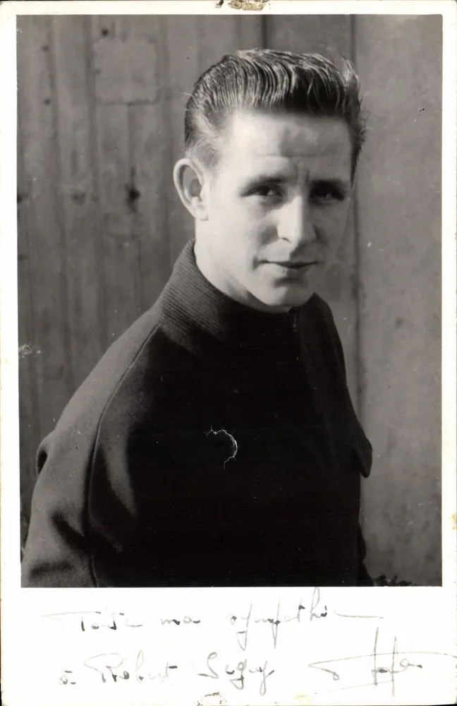 Portrait d'homme — homme en pull col roulé — photographie de Jean Morvan, Châteaulin - Vorderseite