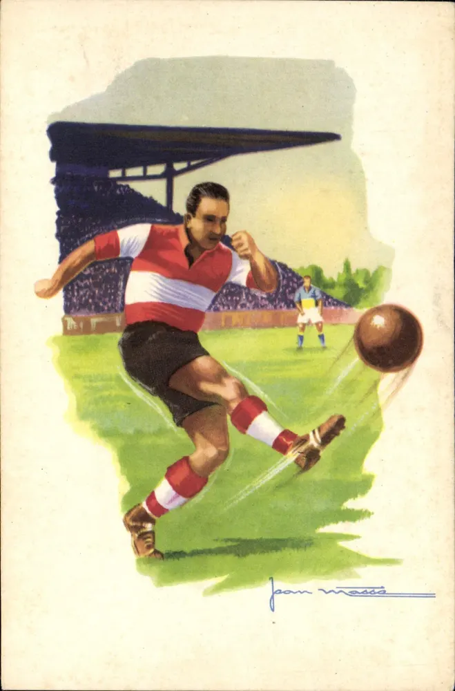 Johan Massa — jogador de futebol — desenho assinado pelo artista - Frente