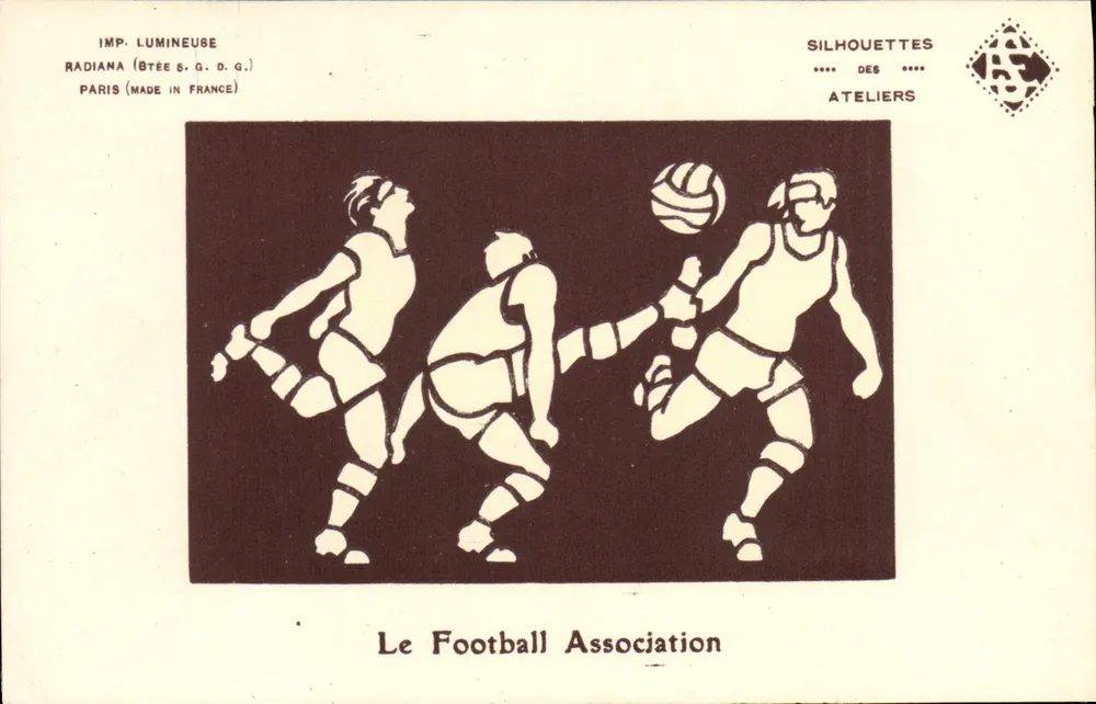 Associação de Futebol — Silhuetas dos Ateliers Radiana — Paris (Fabricado na França) - Frente