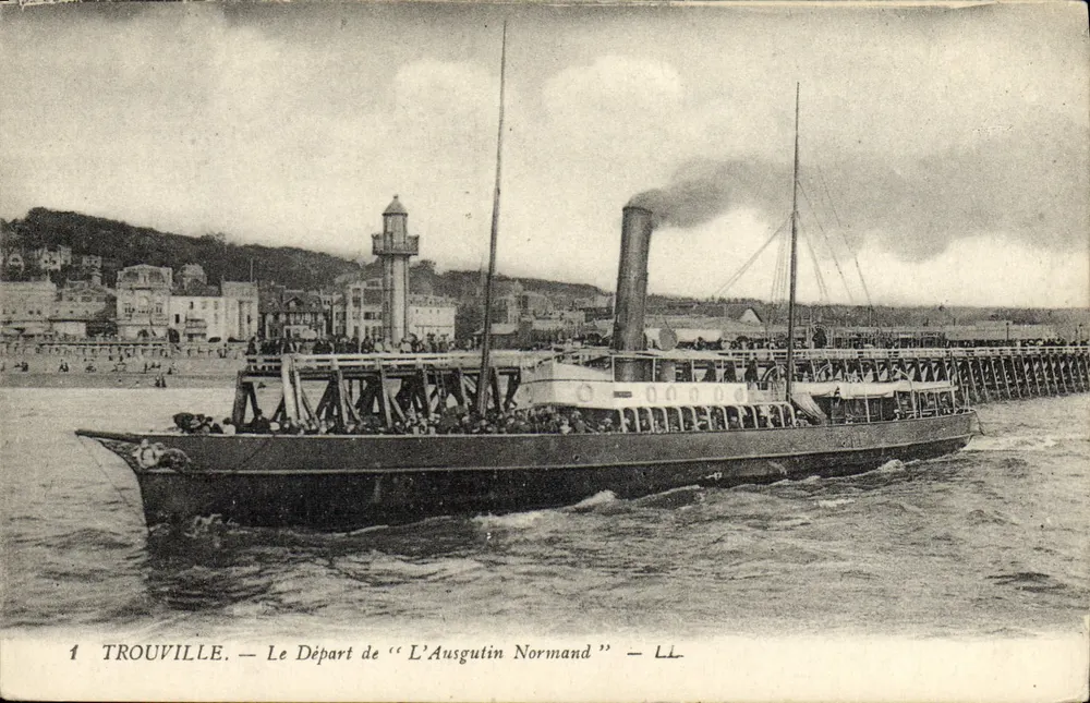 Trouville — Der Abfahrt des "L'Ausgutin Normand" — LL - Vorderseite
