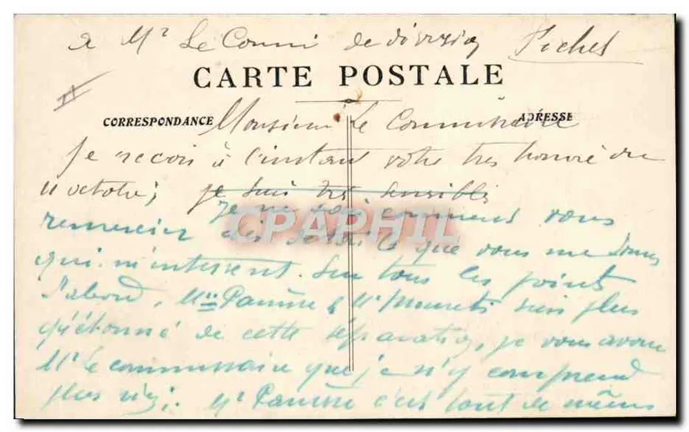 Paquebote 'ALGERIE' (T.S.F.) — Sociedade Geral de Transportes Marítimos a Vapor — Marselha - Verso