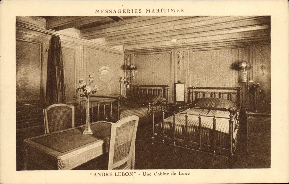 Luxuskabine — Messageries Maritimes — André Lebon - Vorderseite