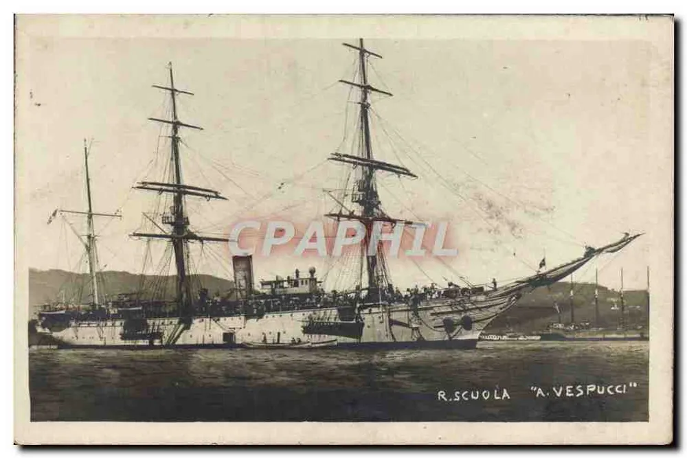 R.SCUOLA "A. VESPUCCI" — Escola naval italiana — Cartolineria Navale Ugo Pucci, Spézia - Frente