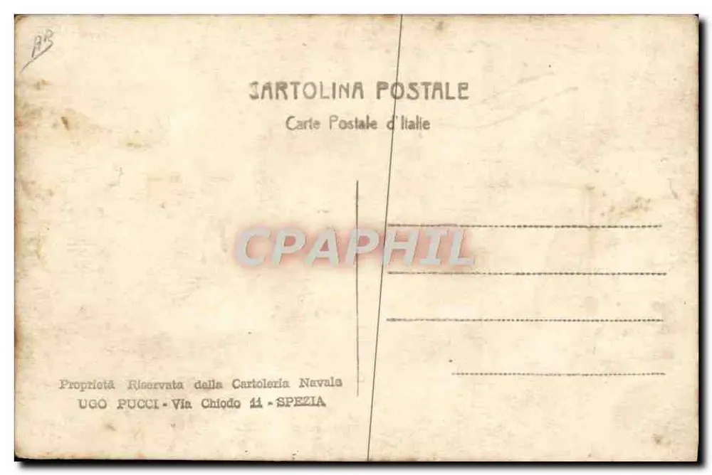 R.SCUOLA "A. VESPUCCI" — Escola naval italiana — Cartolineria Navale Ugo Pucci, Spézia - Verso
