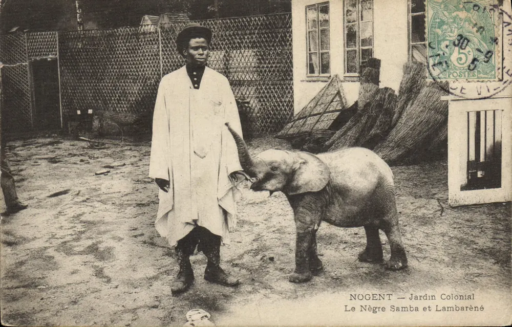 Nogent — Kolonialgarten — Der Neger Samba und Lambarène - Vorderseite