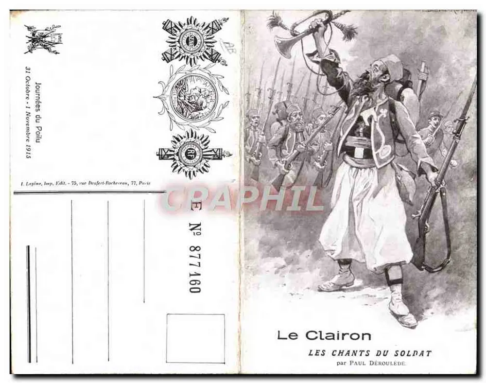 Der Trummler — Die Lieder des Soldaten — von Paul Déroulède — Édition Lapina, Paris, 1915 - Vorderseite