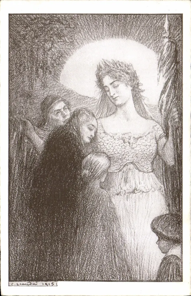 La Virgen con el Niño — C. Léonard 1915 — Devambez, Passage Panoramas, París - Anverso