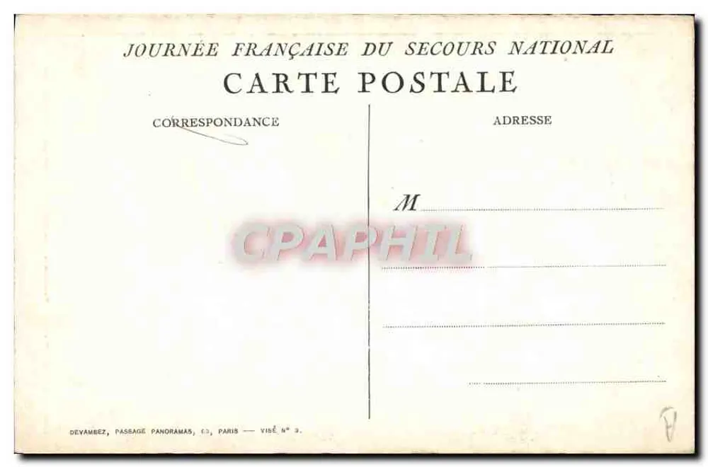 La Virgen con el Niño — C. Léonard 1915 — Devambez, Passage Panoramas, París - Reverso