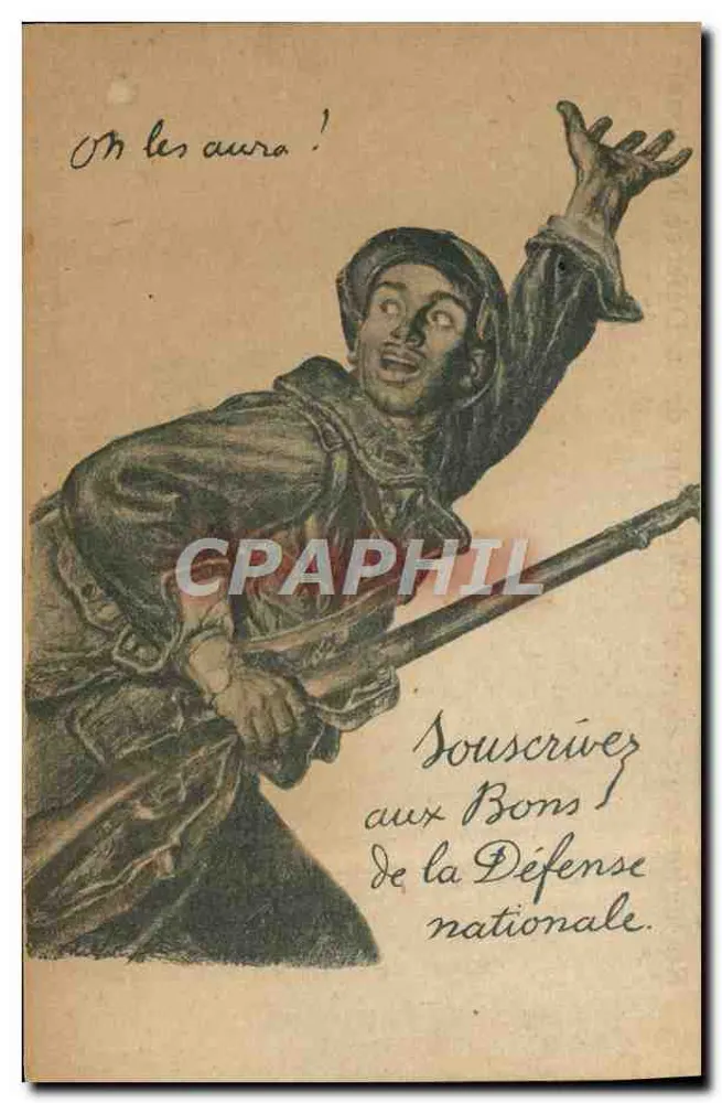 Begeisterter Soldat — Propagandamotto für Kriegsanleihen — Devambez, Imp. Paris, Viré N° 90 - Vorderseite