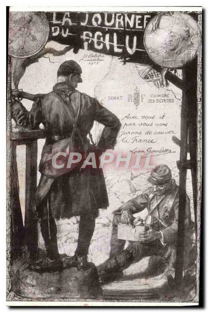 Tage des Poilus — 31. Oktober - 1. November 1915 — L. Laporte, Impr. Édit. Paris - Vorderseite