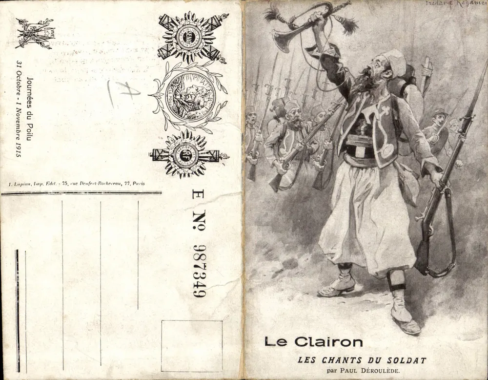 Der Trompete — Die Lieder des Soldaten — von Paul Déroulède — Verlag I. Lapina, Paris - Vorderseite