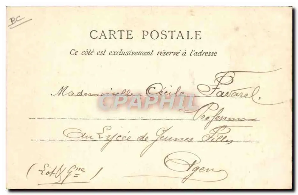 PYRÉNÉES — Trajes do País — C. T., Editor, Louviers - Verso