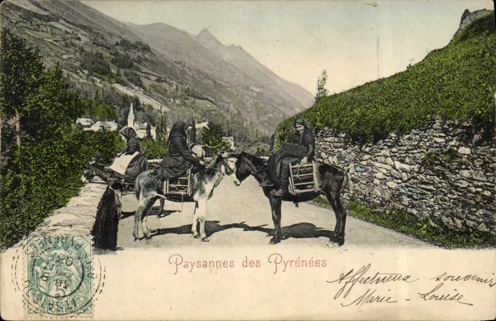Camponesas das Pirineus — Lembrança de memória — Marie-Louise - Frente