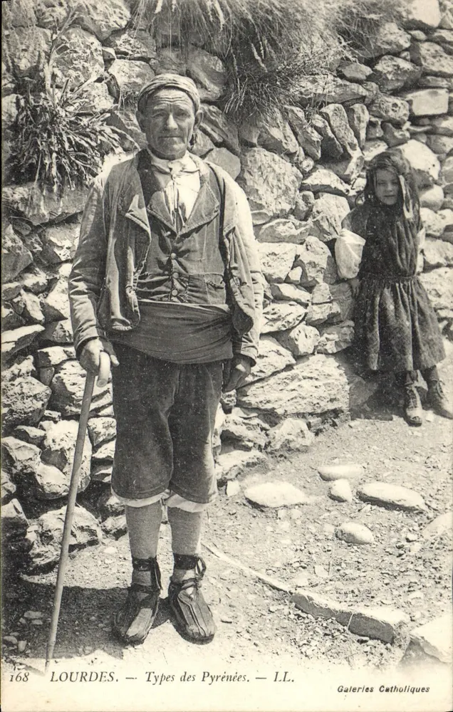 Lourdes — Tipos dos Pirineus — LL. Galeries Catholiques, n°168 - Frente