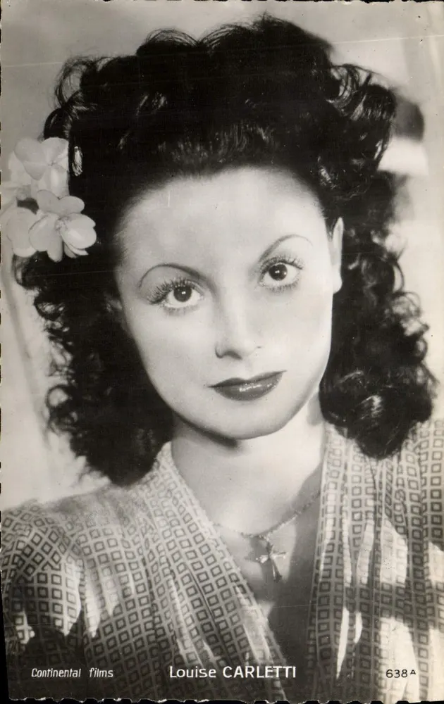 Louise CARLETTI — Ritratto della comediante — Continental films, n° 638A - Recto