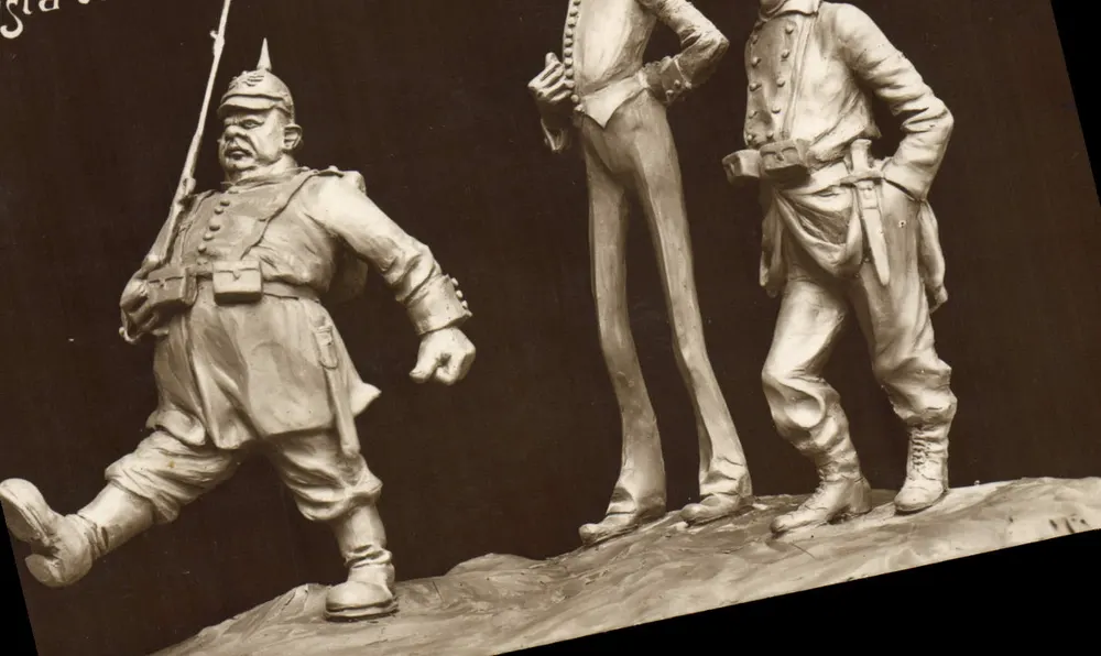 Soldatenstatuen — Reproduktion — unbekannter Verlag - Vorderseite