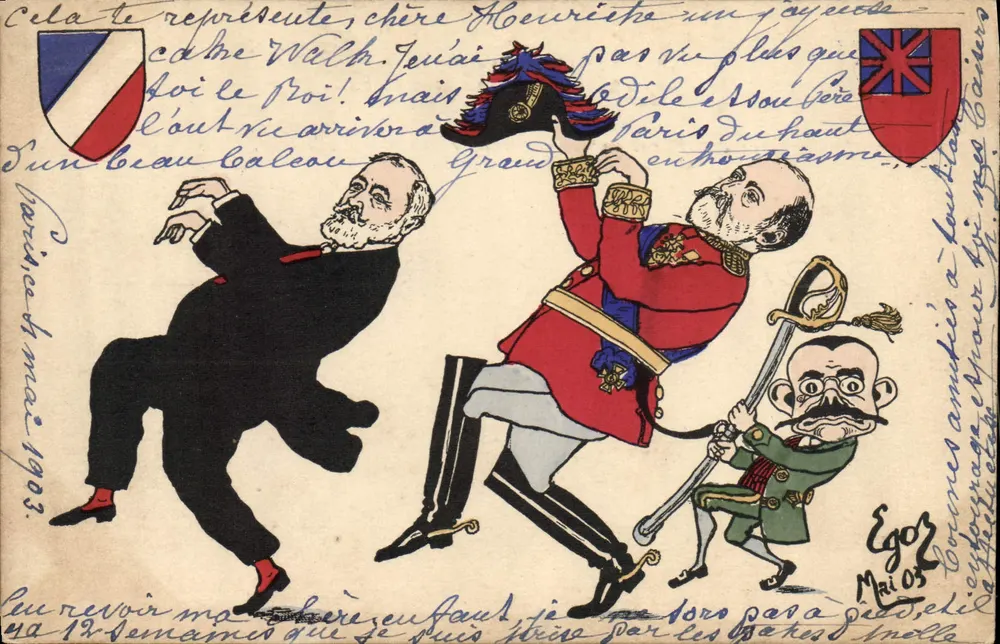 Caricatura política — França e Reino Unido — Editor Egor, n° 11581 - Frente